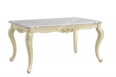 Rectangle pedestal classic italian dining room sets marble dining table ()